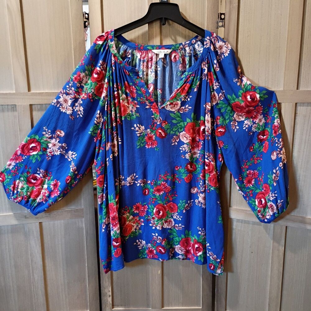 The pioneer woman flower blouse 2x